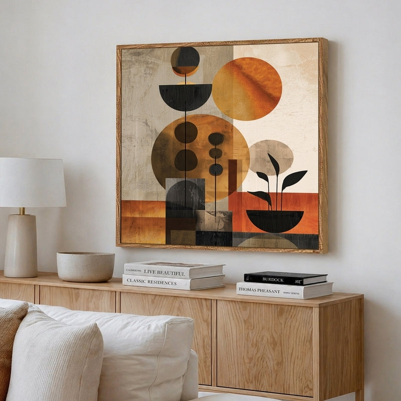 Mystic Geometry Canvas Wall Art With Frame media 4