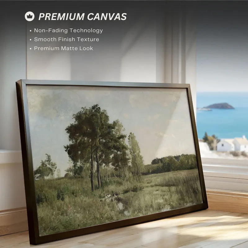 Whimsical Vista Wood Wall Art With Frame - Black media 4