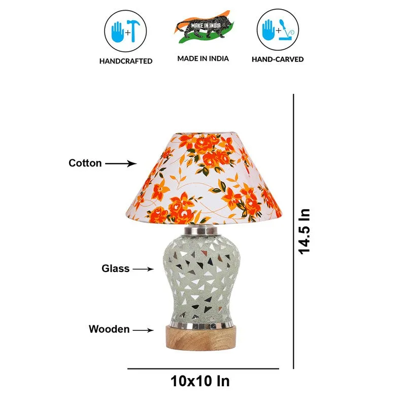 Liora Fleur Cone Wooden Table Lamp - Multicolor media 6