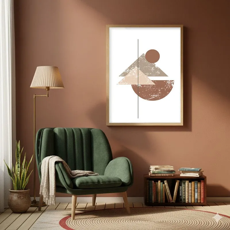 Earthy Axis Canvas Wall Painting With Brown Frame media 6