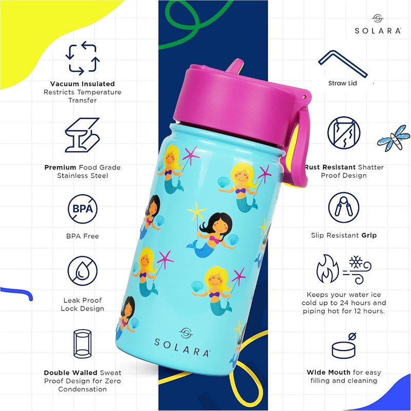 Solara Insulated Stainless Steel Bottle (450 mL) - Blue,Purple media 7