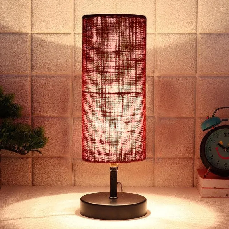 Mini Magic Jute Table Lamp - Red,Black media 3