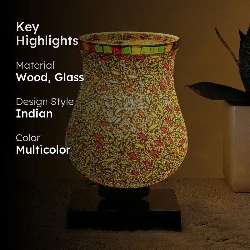 Amberyne Mosaic Glass Table Lamp - Multicolor media 2