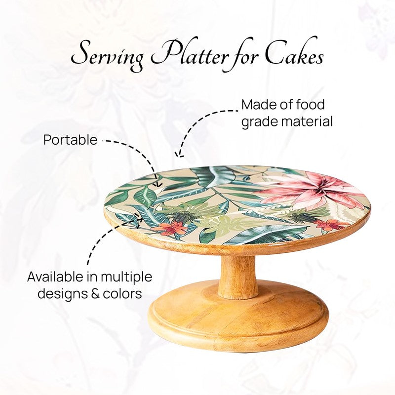 Delicia Mango Wood Cake Stand media 4