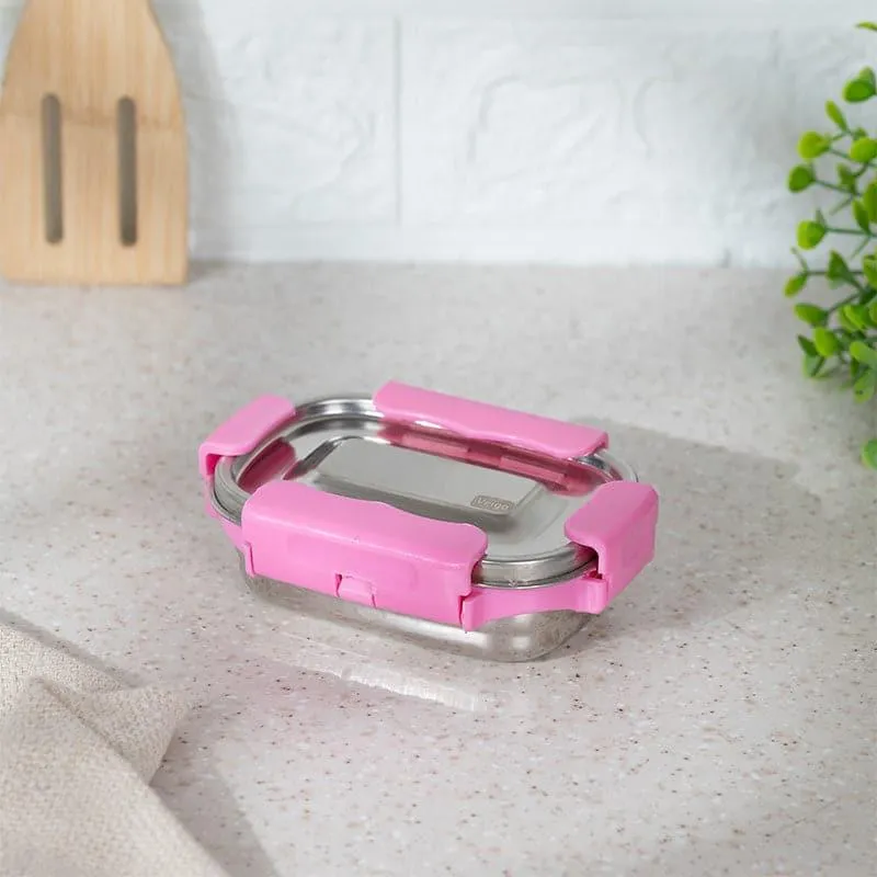 Savory Insulated Steel Lunch Box (Pink) - 150 mL media 1