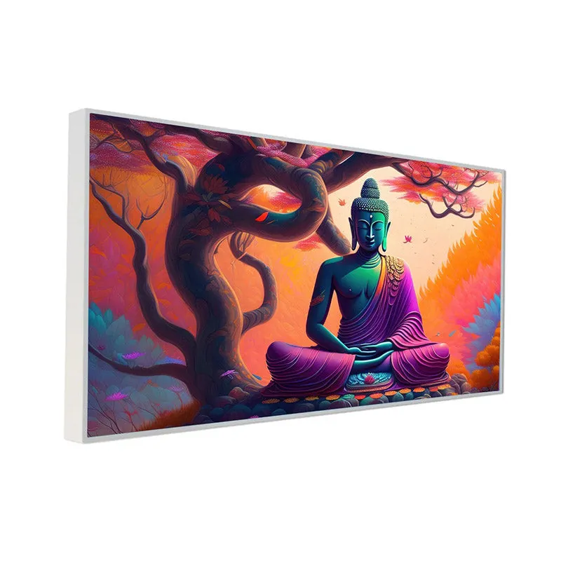 Divine Gautam Buddha Canvas Wall Painting With Frame media 8