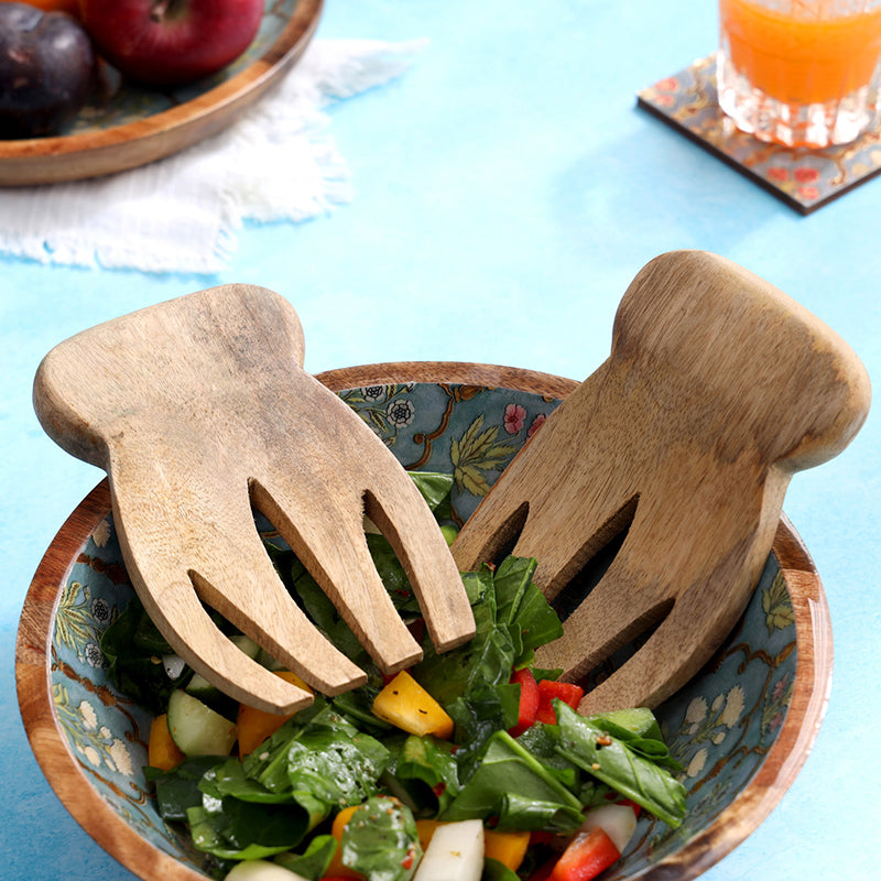Rustic Toss Mango Wood Salad Server - Set of Two
