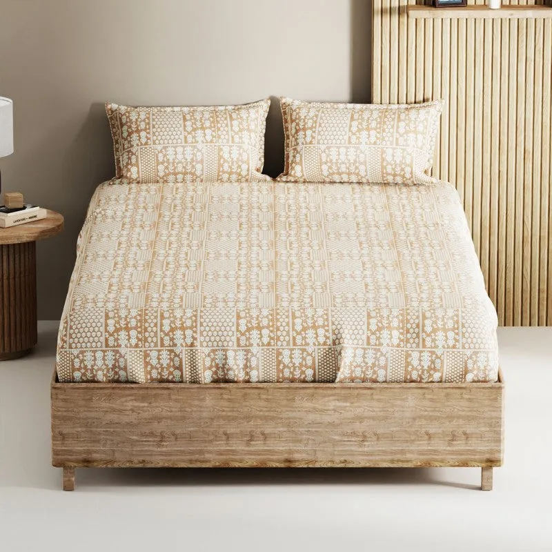 Ulven Cotton Bedsheet (Brown) - 144 TC media 3
