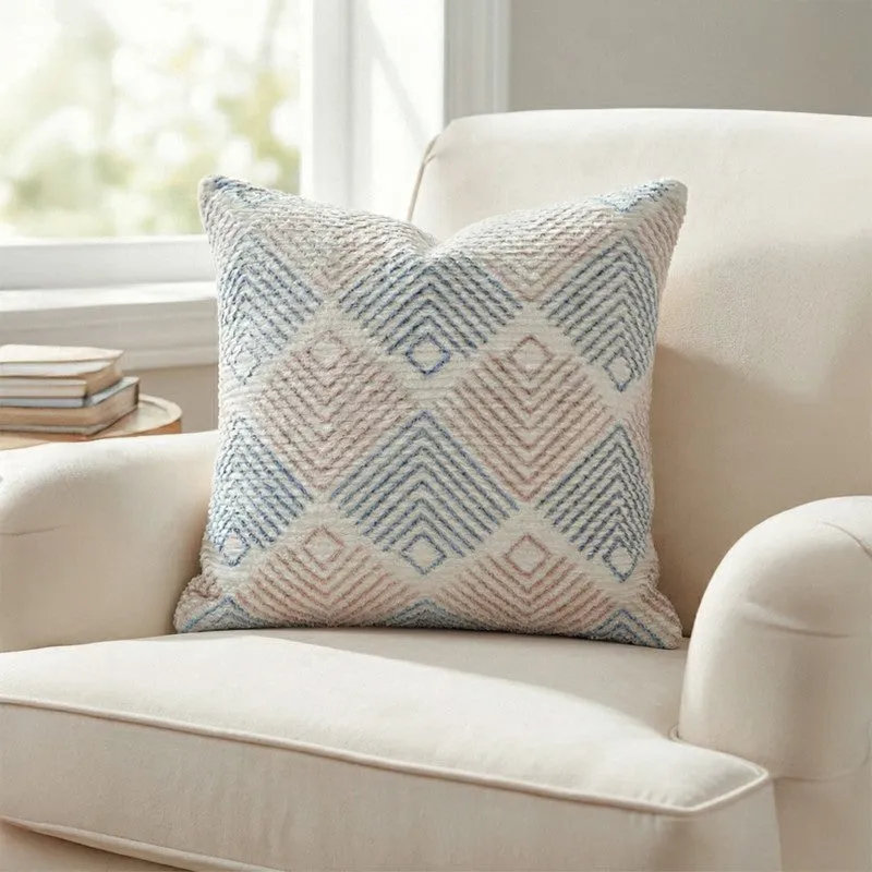 AngularAura Cushion Cover - Blue, Pink media 1