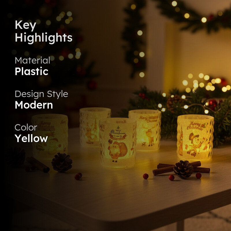 Jingle Aura Santa Battery Candle - Set Of Five media 2