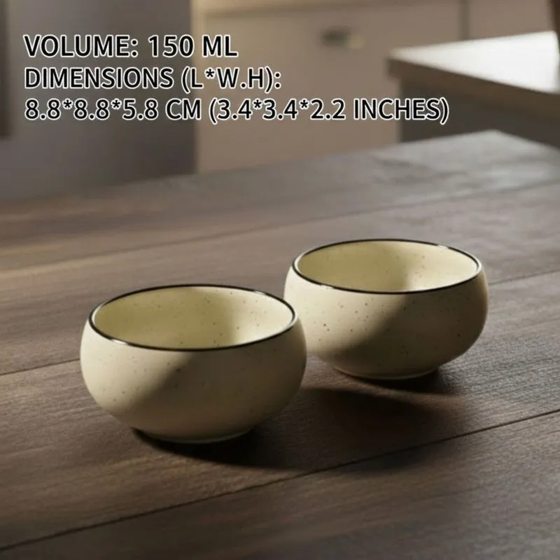 Culine Ceramic Snack Bowls (White, 150 mL Each) - Set Of Two media 5