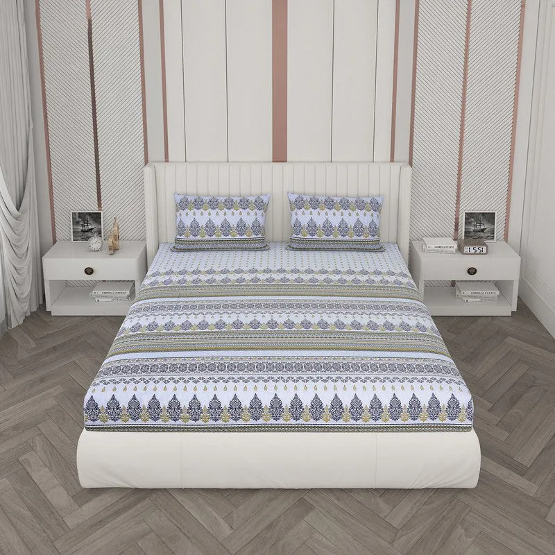 Monte Carlo Stripe Aura Cotton Bedsheet - 104 TC media 3