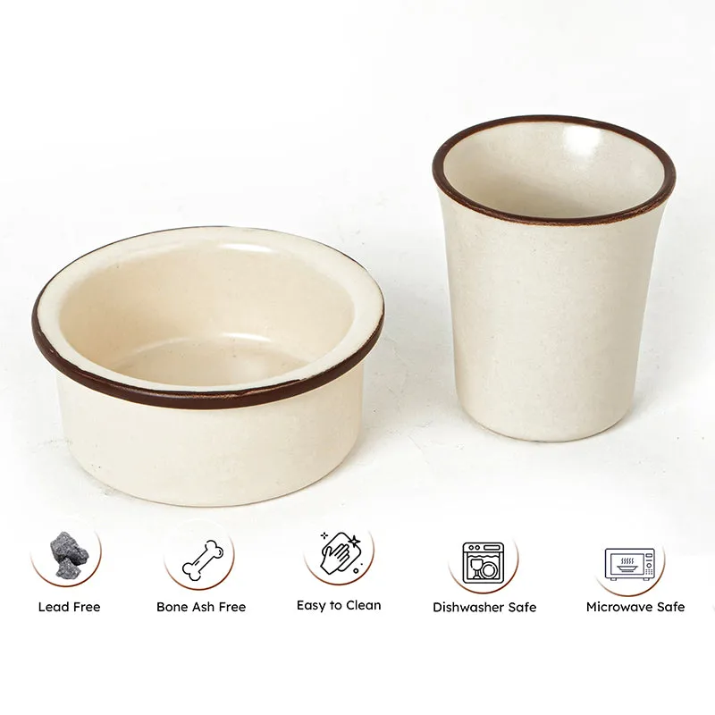 Dove Coffee Ceramic Dabara Set (120 ML) - Four Piece Set media 5