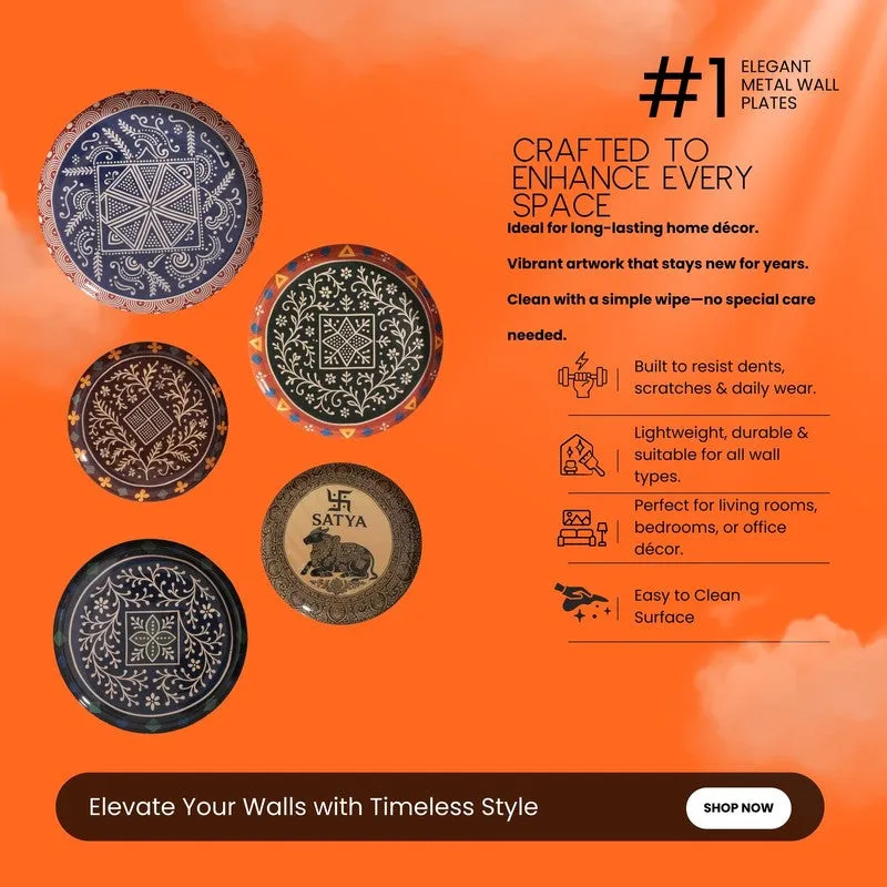 Geometric Zen Wall Plates - Set of Five media 5