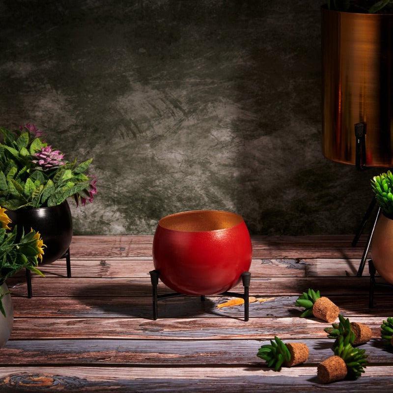 Eukene Metal Planter - Red media 4