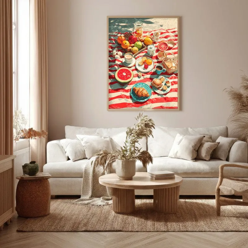 Feastora Canvas Wall Painting With Brown Frame media 5