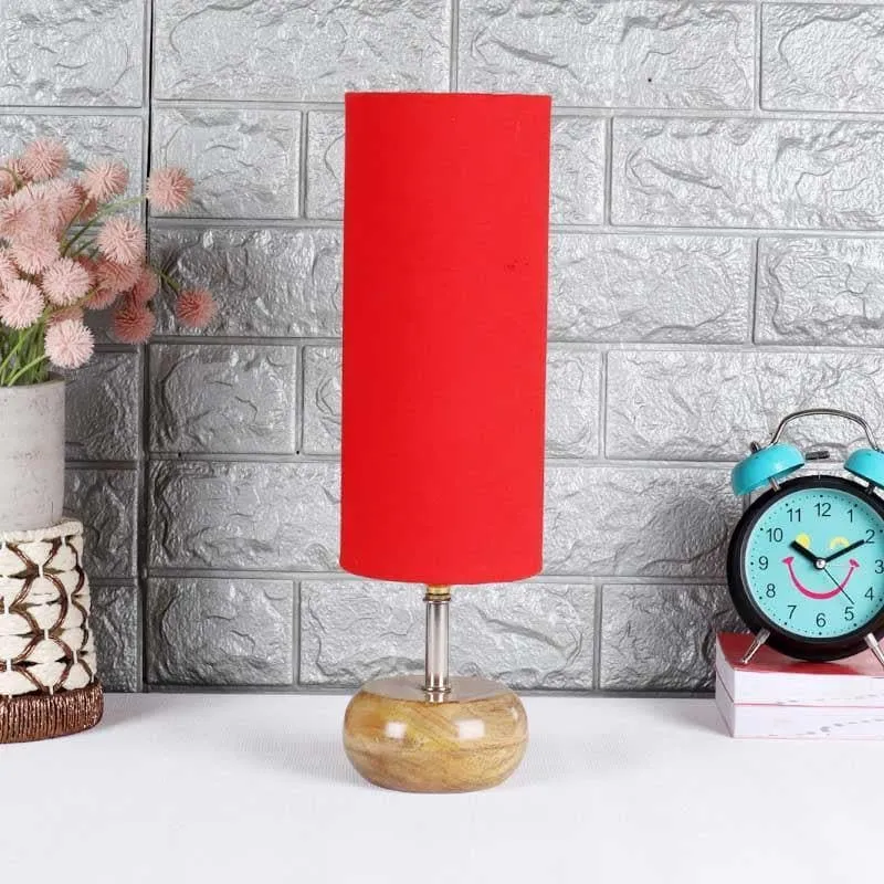 Rapsy Fabric Table Lamp - Red,Brown media 3