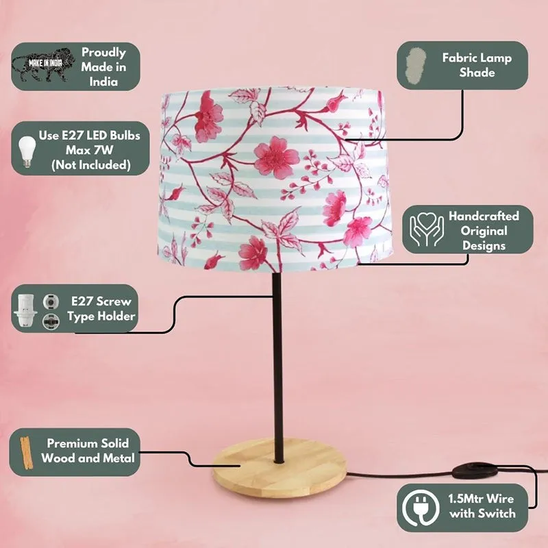Usara Handpainted Fabric Table Lamp - Multicolor media 3