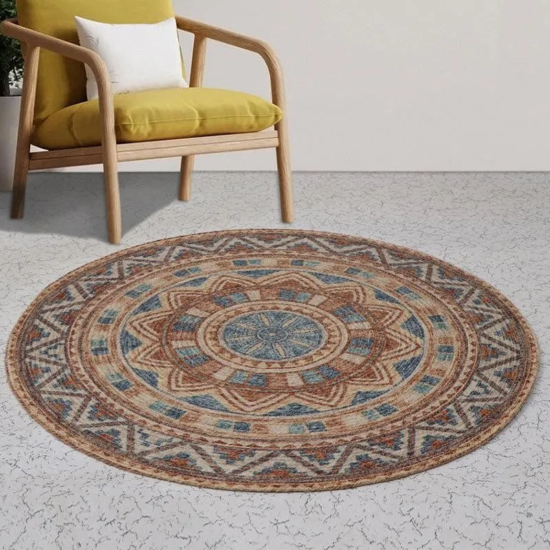 Milana Ethnic Round Cotton Rug media 3