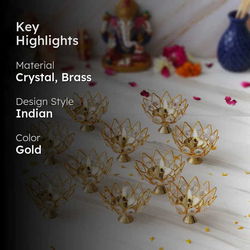 Celestial Crystal Diyas - Set of Ten media 2