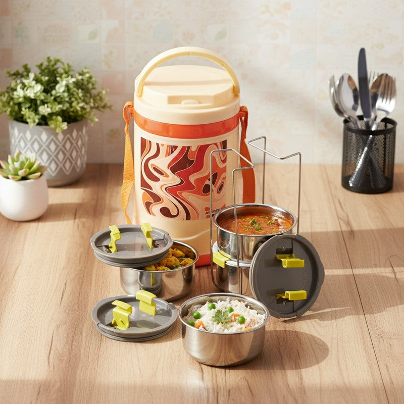 Zenvix Prime Lunch Box & Lunch Carrier - Set of Five - 250 ML