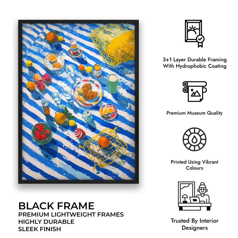 Citrus Brunch Canvas Wall Painting - Black Frame media 9