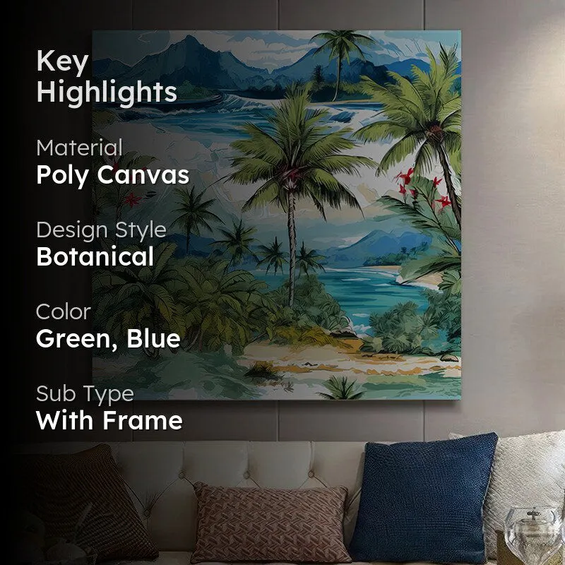 Tropical Coastline Wall Painting media 2