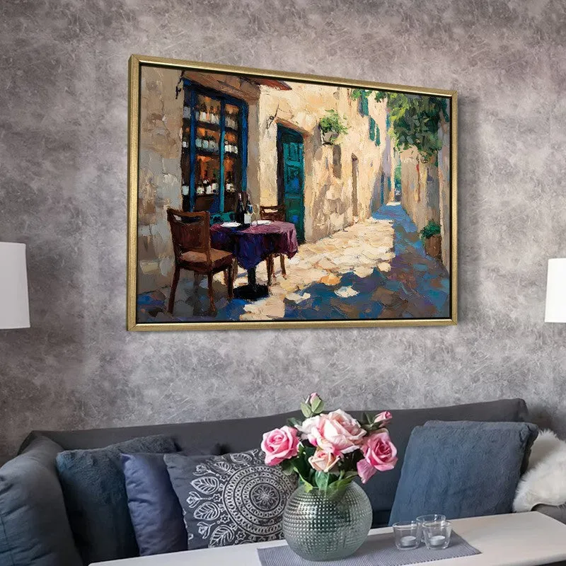 Afternoon Shadow Canvas Wall Painting With Frame media 6