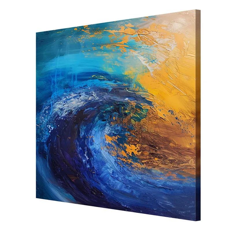 Seismic Sea Wave Wall Painting media 6