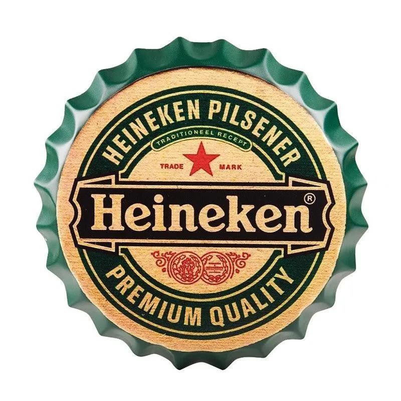 Heineken Premium Bottle Cap Metal Wall Accent media 3