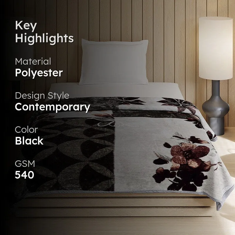 Monte Carlo Midnight Mosaic Blanket (Black) - 540 GSM media 2
