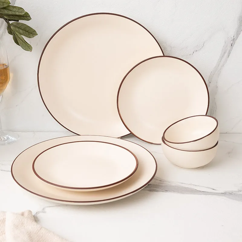 Riddo Dinnerware (Off White) - 6 Piece Set media 1