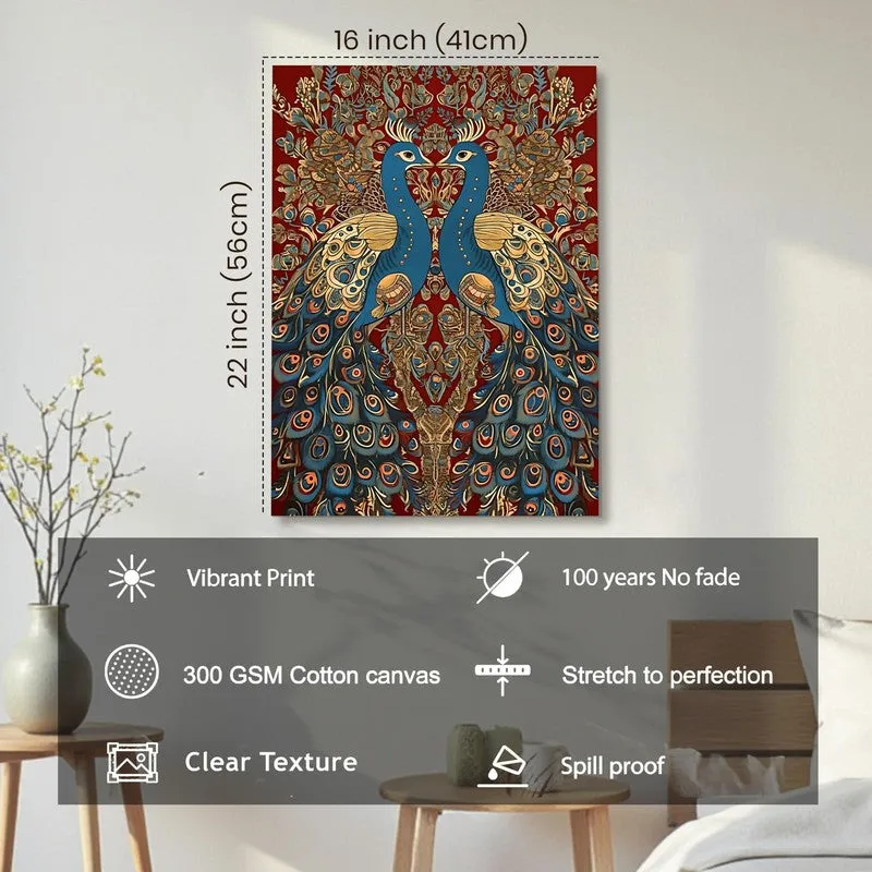 Peacock Pulse Canvas Wall Art media 8