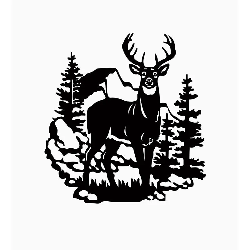 Reindeer Forest Black Iron Wall Accent media 3
