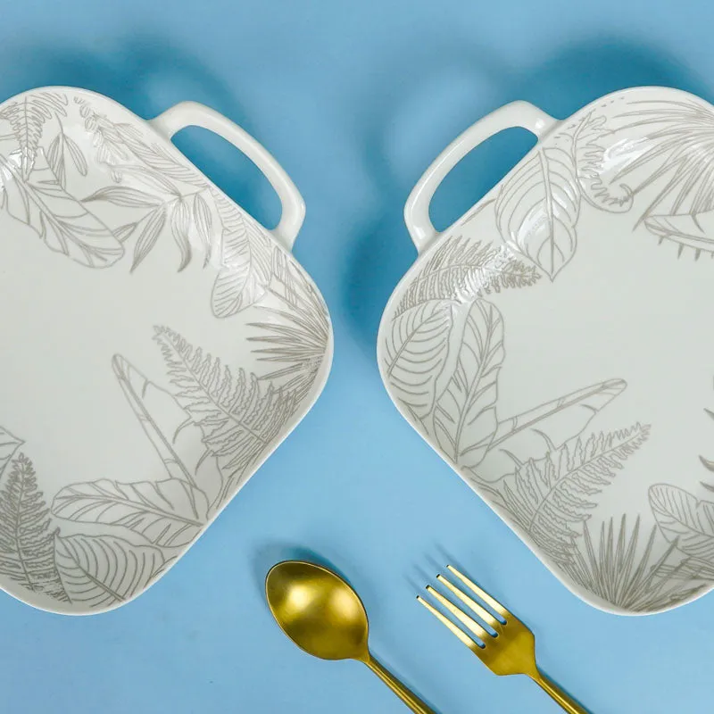 Celene Square Porcelain Platter - Set of Two media 5