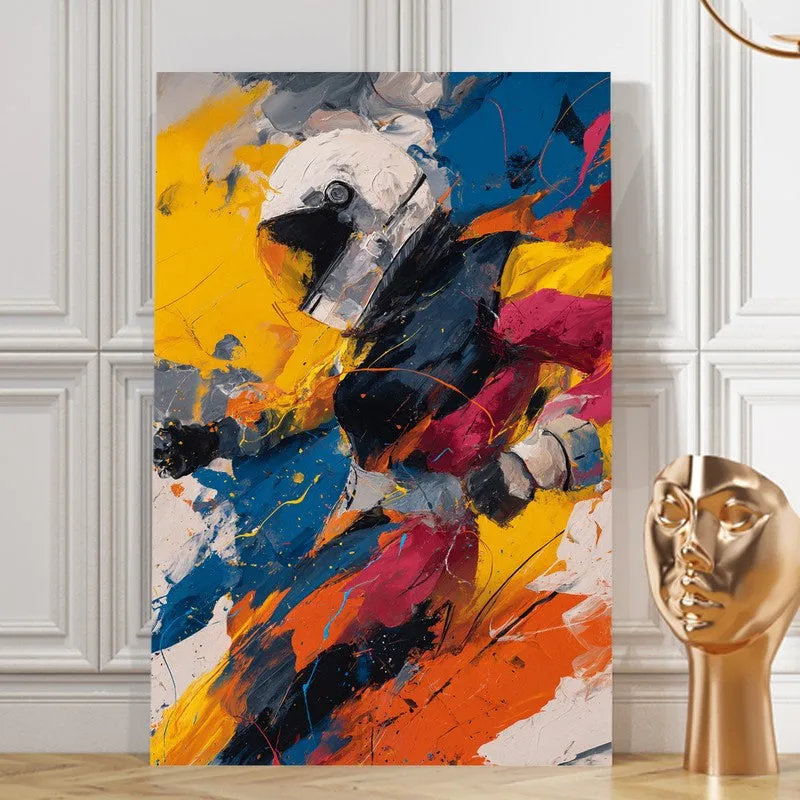 Motion Blaze Abstract Rider Canvas Wall Art media 8