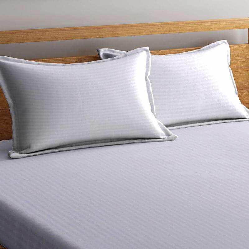 Duesa Striped Bedsheet (White) - 210 TC media 3