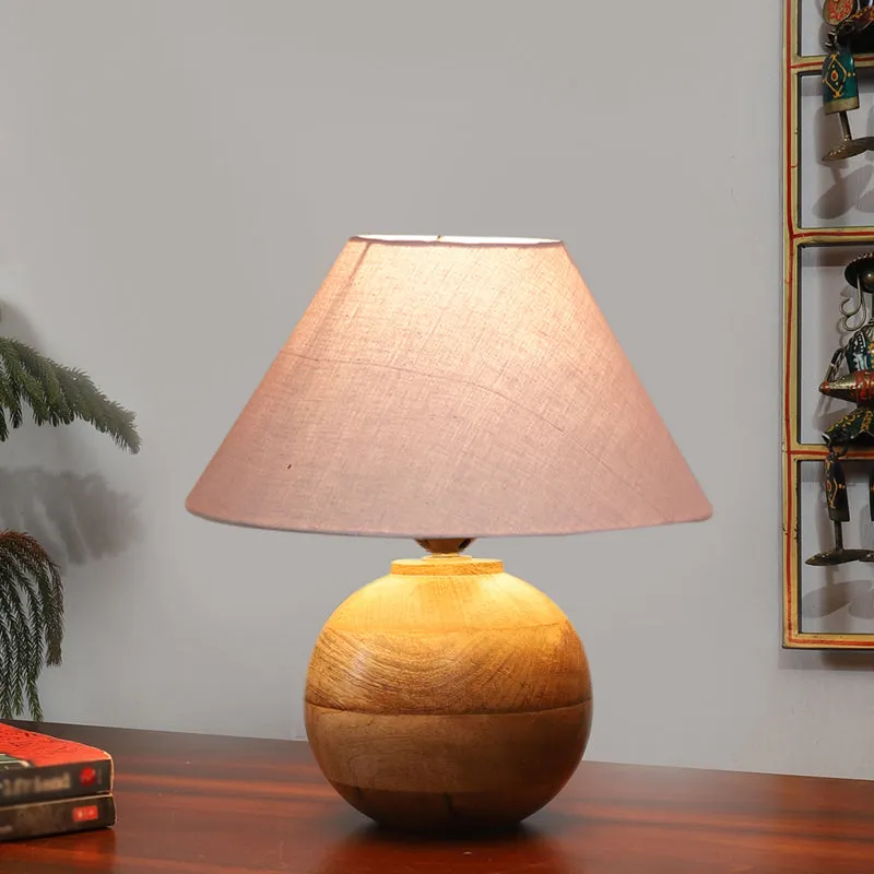 Cotin II Orb Cotton Table Lamp - Grey,Brown media 2