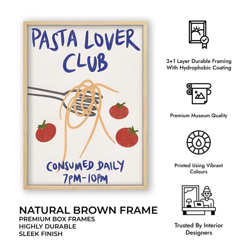 The Pasta Club Archival Canvas Wall Art - White media 11