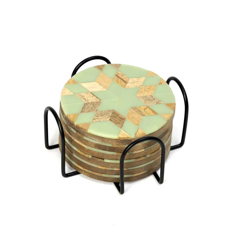 Blue Star Coaster With Stand - Seven Piece Set media 4