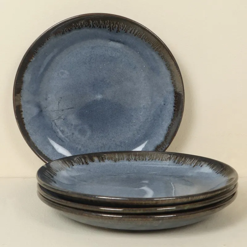 Dinevia Ceramic Quarter Plates (Blue) - Set Of Four media 4