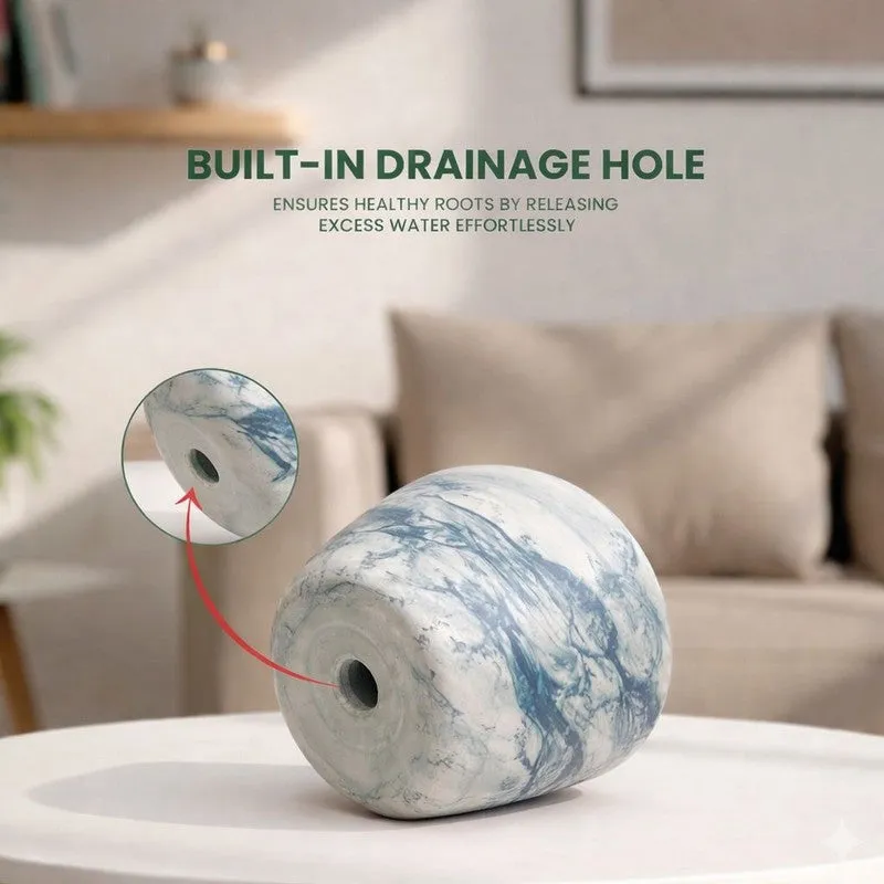 Coastal Swirl Ceramic Planter (White) - Set of Two media 7