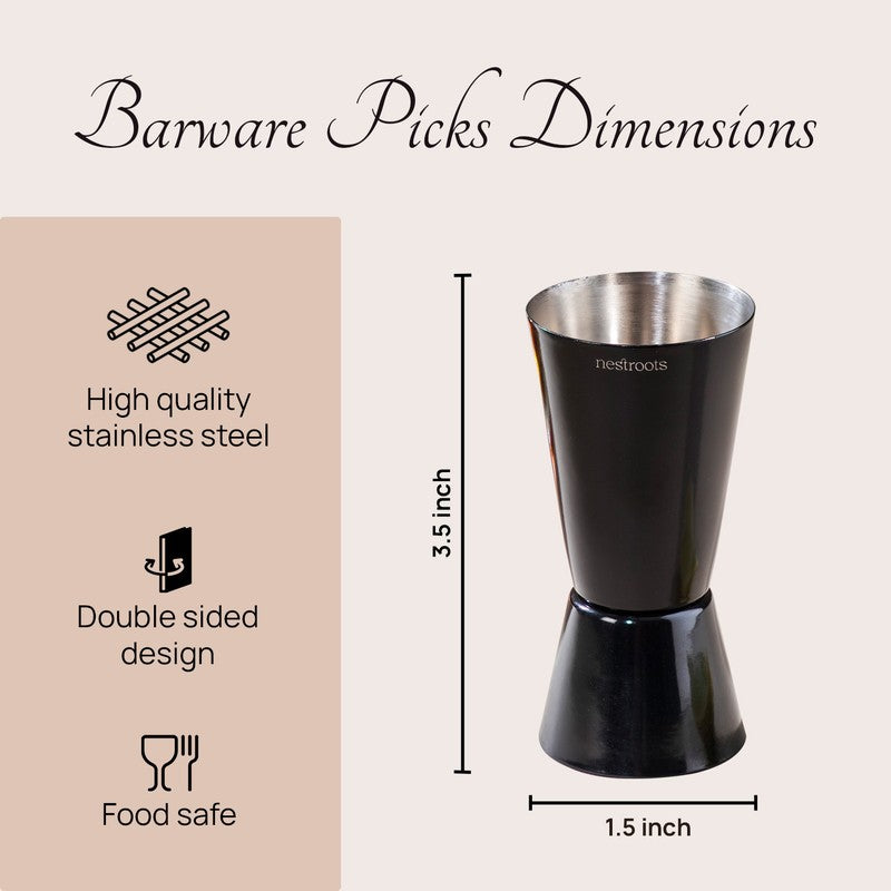 Onyx Alchemy Stainless Steel Jigger - 30 ML/60 ML media 6