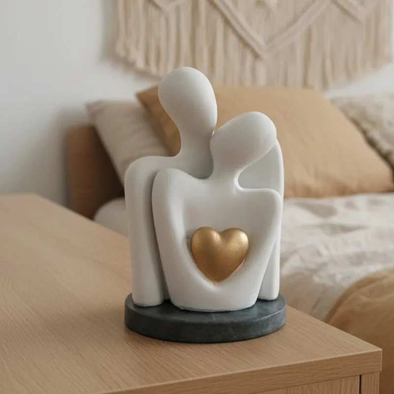 Abstract Couple Resin Showpiece - White media 3