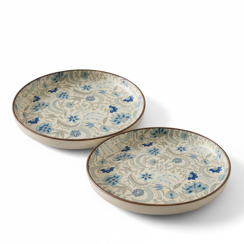 Florale Ceramic Quarter Plate (Blue) - Set of Two media 5