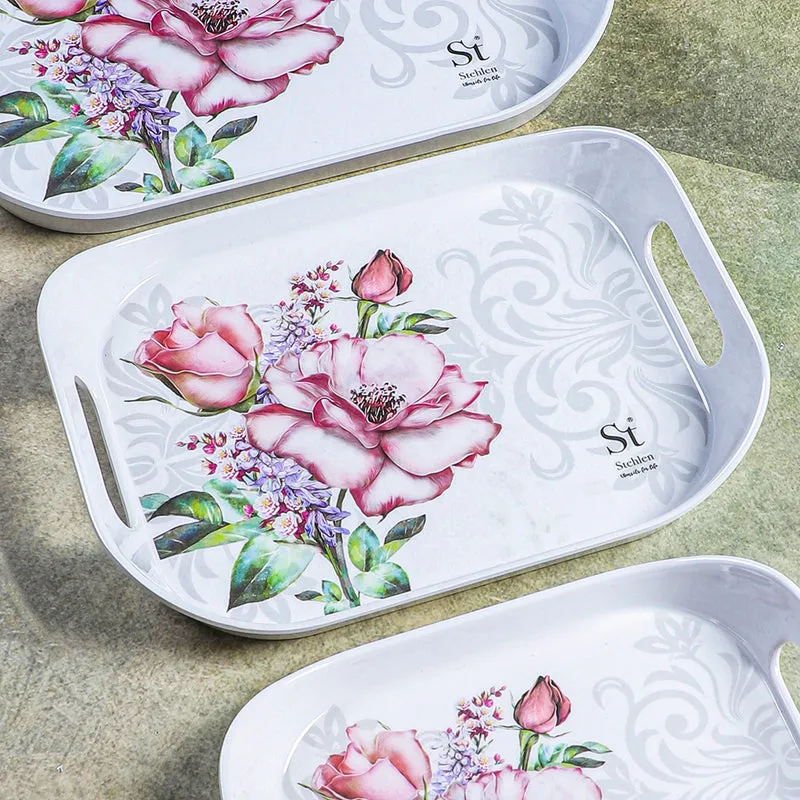 Rosewood Path Melamine Serving Tray - Set Of Three media 3