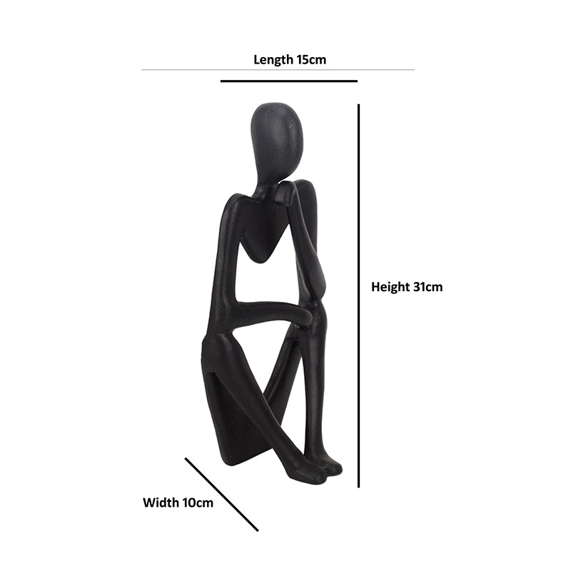 Human Ponder Showpiece (Black) - Set Of Three image 7