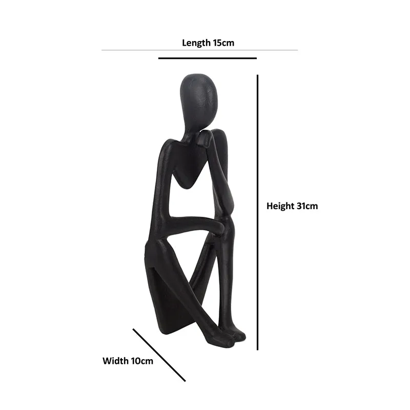 Human Ponder Showpiece (Black) - Set Of Three media 7