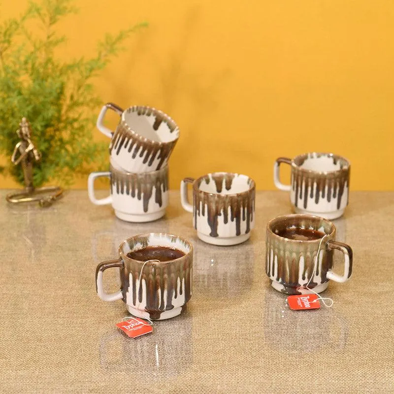Radhya Ceramic Tea Cup (150 mL Each) - Set of Six media 4
