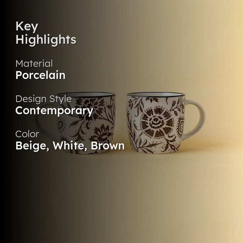 Daylily Porcelain Tea Cup (250 mL Each) -  Set of Two media 2